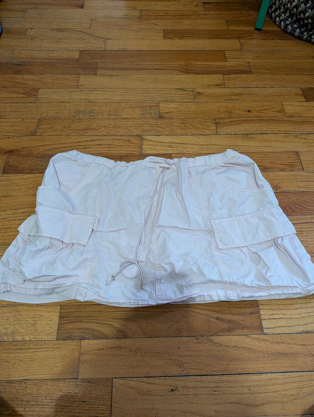 Light Pink Cargo Mini Skirt